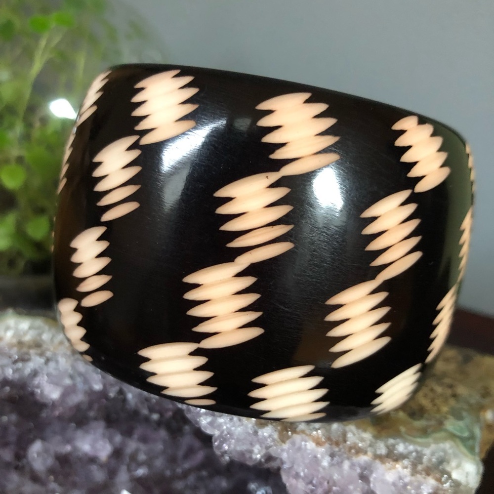 Monies Carved Geo Runway Bracelet